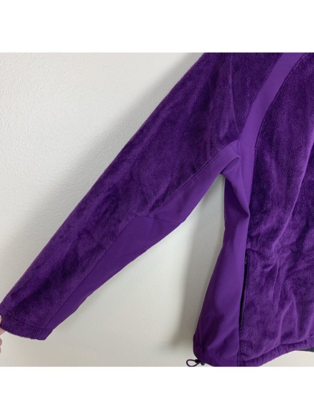 REI Womens XL Fleece Jacket Zip Pockets Fuzzy Purple Outdoor Spring - Picture 5 of 15